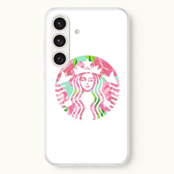 Pink Coffee Logo  - Coffee Phone Case for Galaxy S24 Plus