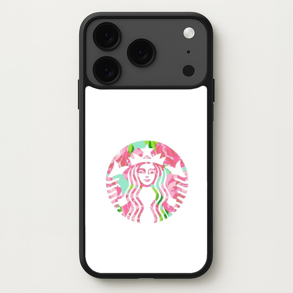 Pink Coffee Logo Phone Case for iPhone 17 Pro