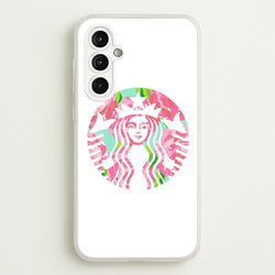 Pink Coffee Logo  - Coffee Phone Case for Galaxy A14