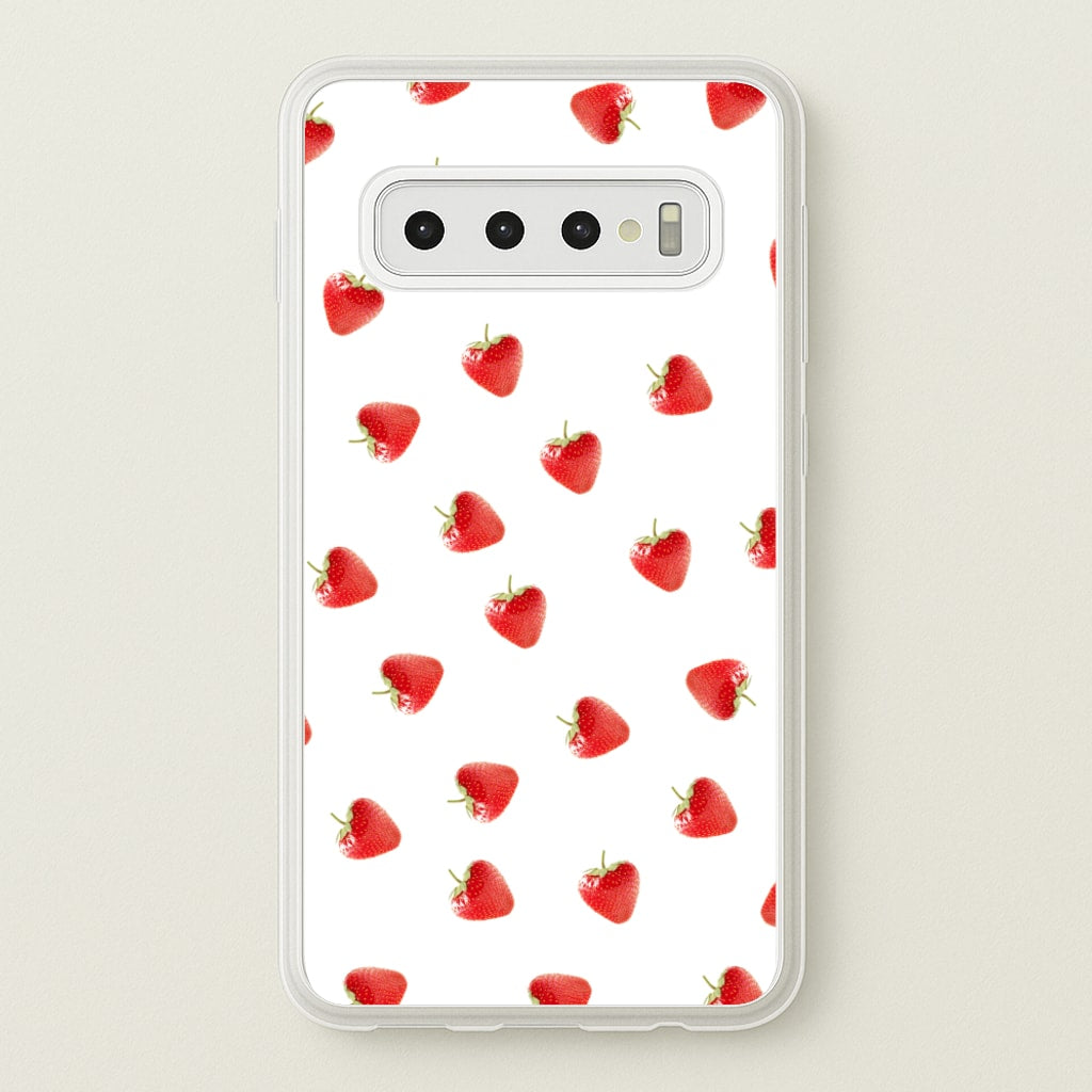 Strawberry Pattern  -  Phone Case for Galaxy S10 Plus