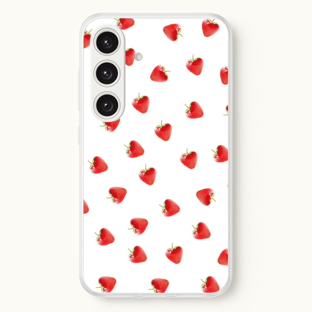 Strawberry Pattern  -  Phone Case for Galaxy S24 Plus