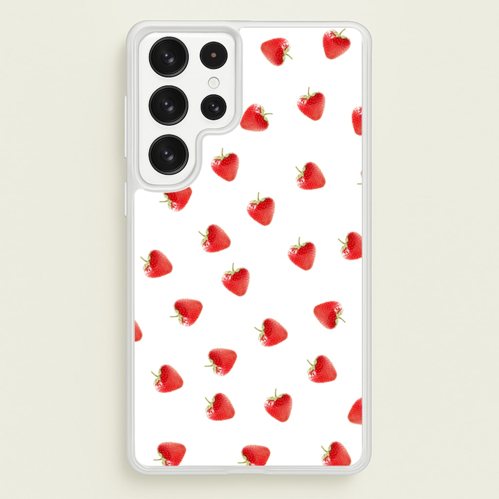 Strawberry Pattern  -  Phone Case for Galaxy S22 Ultra