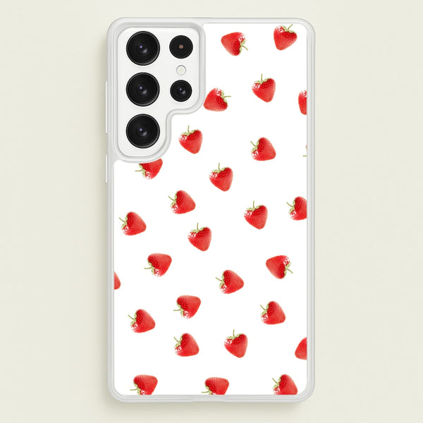 Strawberry Pattern  -  Phone Case for Galaxy S22 Ultra