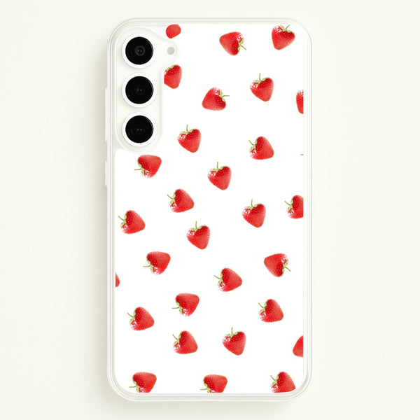 Strawberry Pattern  -  Phone Case for Galaxy S23 Plus