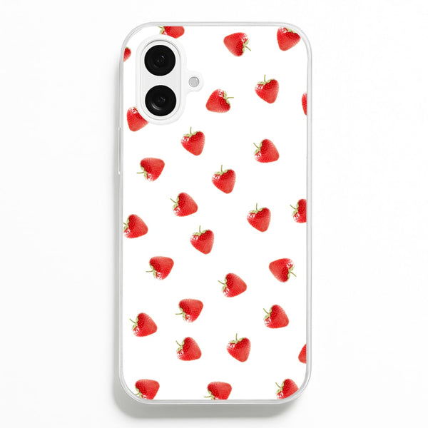 Strawberry Pattern  -  Phone Case for iPhone 16 Plus