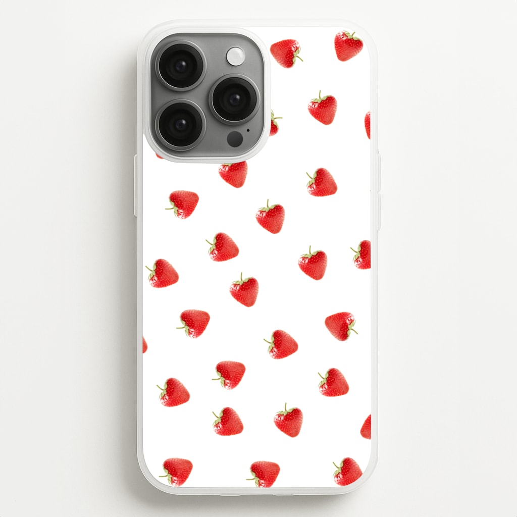 Strawberry Pattern  -  Phone Case for iPhone 13 Pro Max
