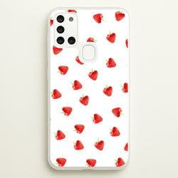 Strawberry Pattern  -  Phone Case for Galaxy A21s