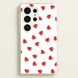 Strawberry Pattern  -  Phone Case for Galaxy S25 Ultra