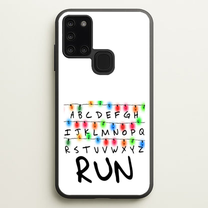 Run  - Stranger Things Phone Case for Galaxy A21s