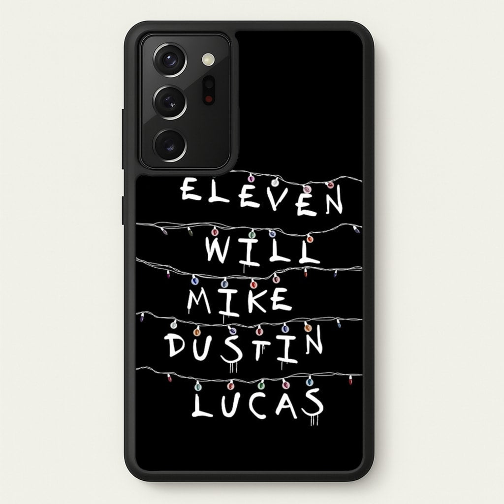Eleven, Will, Mike, Dustin & Lucas  - Stranger Things Phone Case for Galaxy Note 20 Ultra
