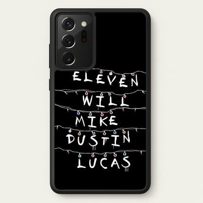 Eleven, Will, Mike, Dustin & Lucas  - Stranger Things Phone Case for Galaxy Note 20 Ultra