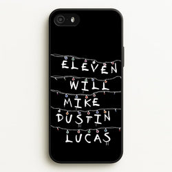 Eleven, Will, Mike, Dustin & Lucas  - Stranger Things Phone Case for iPhone 5 / 5s / SE 2016