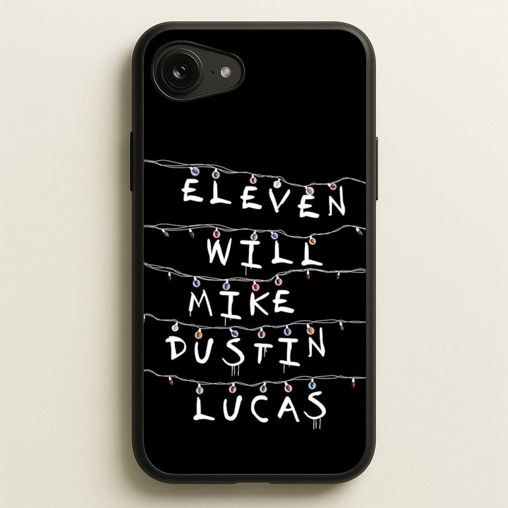 Eleven, Will, Mike, Dustin & Lucas  - Stranger Things Phone Case for iPhone 16e