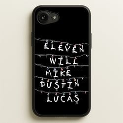 Eleven, Will, Mike, Dustin & Lucas  - Stranger Things Phone Case for iPhone 16e
