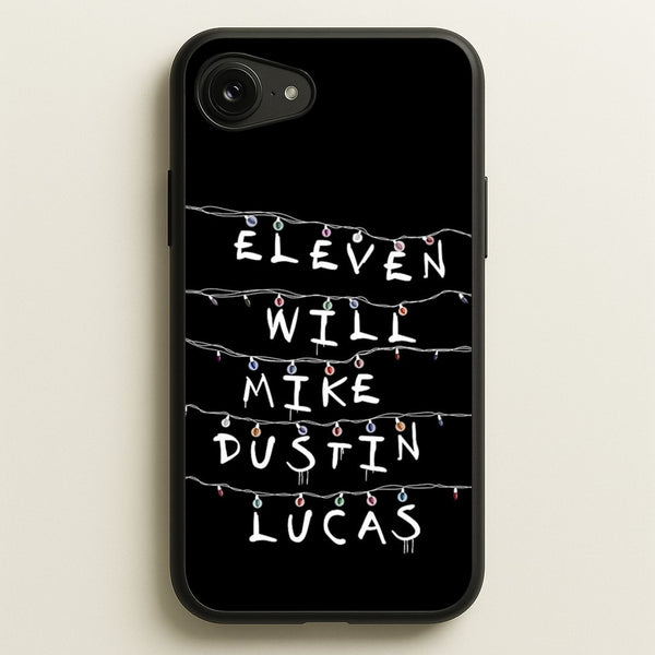 Eleven, Will, Mike, Dustin & Lucas  - Stranger Things Phone Case for iPhone 16e