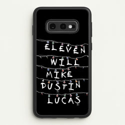 Eleven, Will, Mike, Dustin & Lucas  - Stranger Things Phone Case for Galaxy S10e