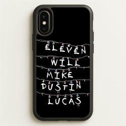 Eleven, Will, Mike, Dustin & Lucas  - Stranger Things Phone Case for iPhone X / XS