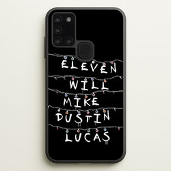 Eleven, Will, Mike, Dustin & Lucas  - Stranger Things Phone Case for Galaxy A21s