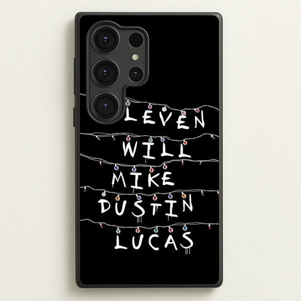 Eleven, Will, Mike, Dustin & Lucas  - Stranger Things Phone Case for Galaxy S25 Ultra
