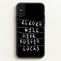 Eleven, Will, Mike, Dustin & Lucas  - Stranger Things Phone Case for iPhone XS Max