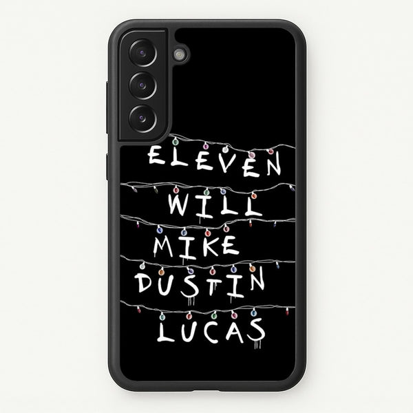Eleven, Will, Mike, Dustin & Lucas  - Stranger Things Phone Case for Galaxy S21 Plus
