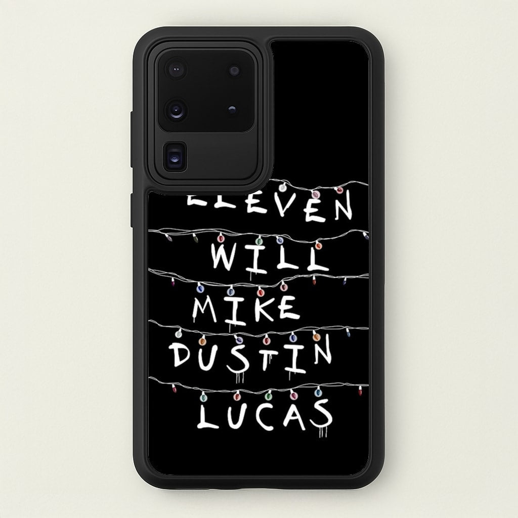 Eleven, Will, Mike, Dustin & Lucas  - Stranger Things Phone Case for Galaxy S20 Ultra