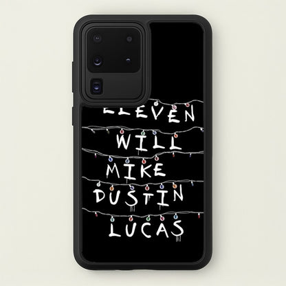 Eleven, Will, Mike, Dustin & Lucas  - Stranger Things Phone Case for Galaxy S20 Ultra