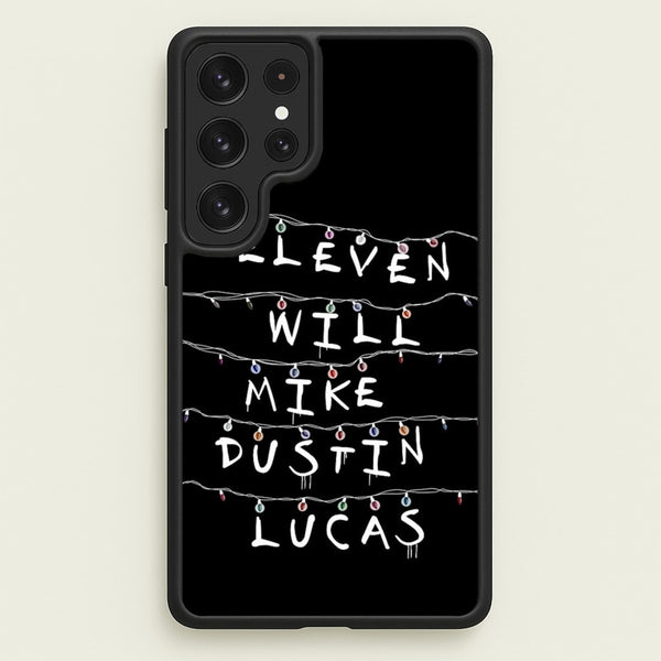 Eleven, Will, Mike, Dustin & Lucas  - Stranger Things Phone Case for Galaxy S22 Ultra