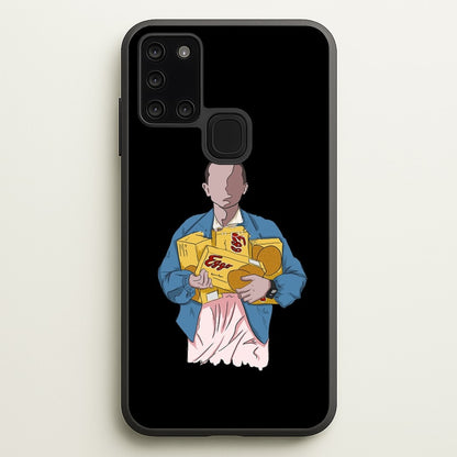 Eleven Faceless Cartoon  - Stranger Things Phone Case for Galaxy A21s