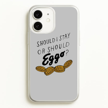 Should I Stay Or Should I Eggo  - Stranger Things Phone Case for iPhone 11