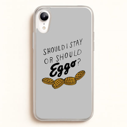 Should I Stay Or Should I Eggo  - Stranger Things Phone Case for iPhone XR