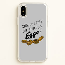 Should I Stay Or Should I Eggo  - Stranger Things Phone Case for iPhone X / XS
