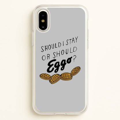 Should I Stay Or Should I Eggo  - Stranger Things Phone Case for iPhone X / XS