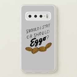 Should I Stay Or Should I Eggo  - Stranger Things Phone Case for Galaxy S10 Plus