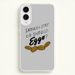 Should I Stay Or Should I Eggo  - Stranger Things Phone Case for Galaxy S25 Edge