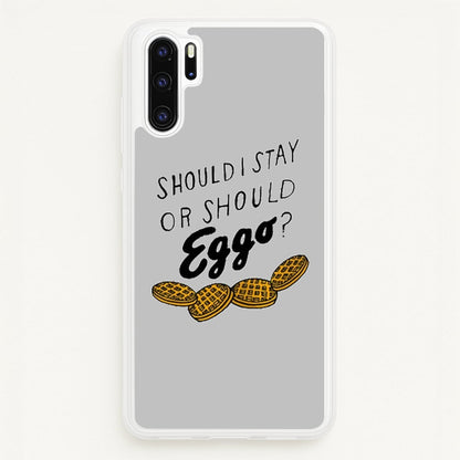 Should I Stay Or Should I Eggo  - Stranger Things Phone Case for Huawei P30 Pro