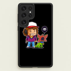 Dustin and The Demogorgon  - Stranger Things Phone Case for Galaxy S22 Ultra