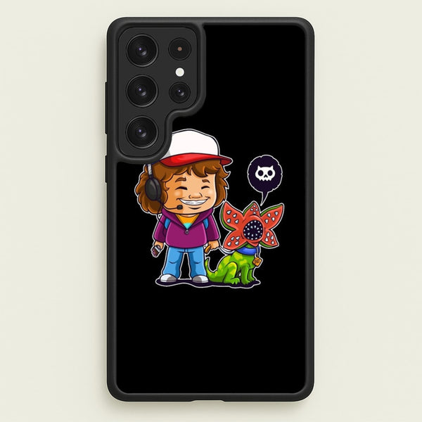 Dustin and The Demogorgon  - Stranger Things Phone Case for Galaxy S22 Ultra
