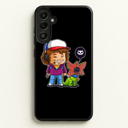 Dustin and The Demogorgon  - Stranger Things Phone Case for Galaxy A34