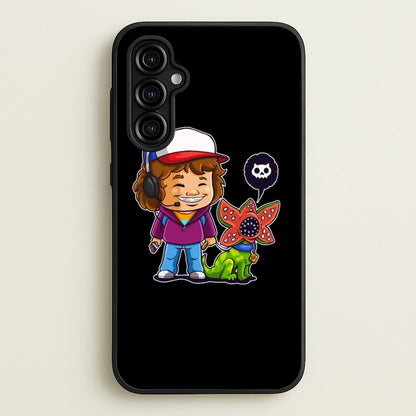 Dustin and The Demogorgon  - Stranger Things Phone Case for Galaxy A54
