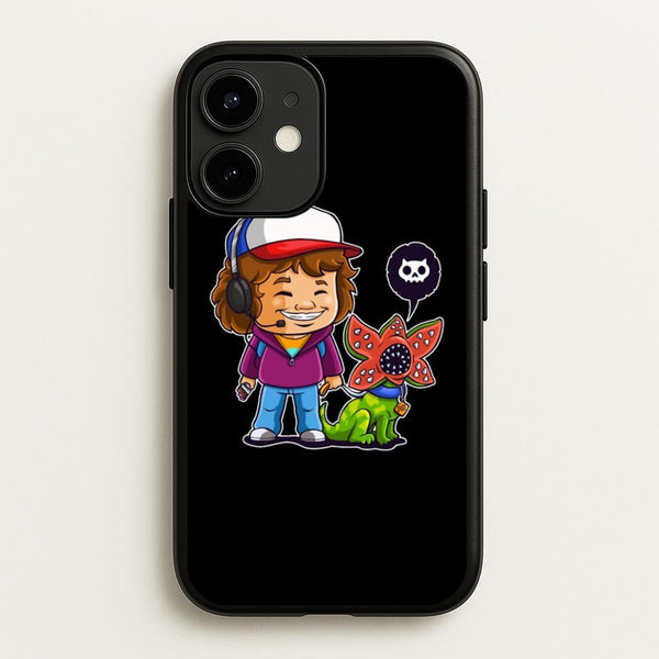 Dustin and The Demogorgon  - Stranger Things Phone Case for iPhone 12 Mini