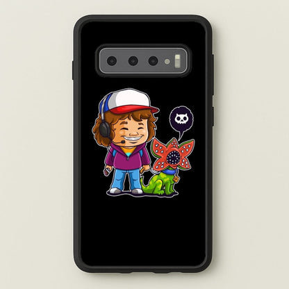 Dustin and The Demogorgon  - Stranger Things Phone Case for Galaxy S10 Plus