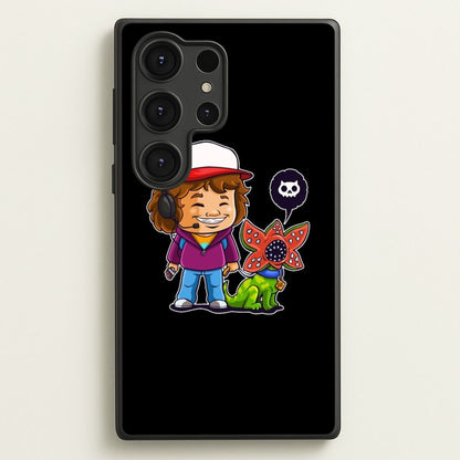 Dustin and The Demogorgon  - Stranger Things Phone Case for Galaxy S25 Ultra