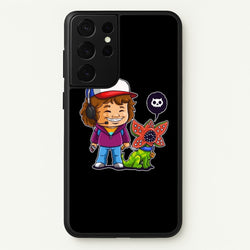 Dustin and The Demogorgon  - Stranger Things Phone Case for Galaxy S21 Ultra