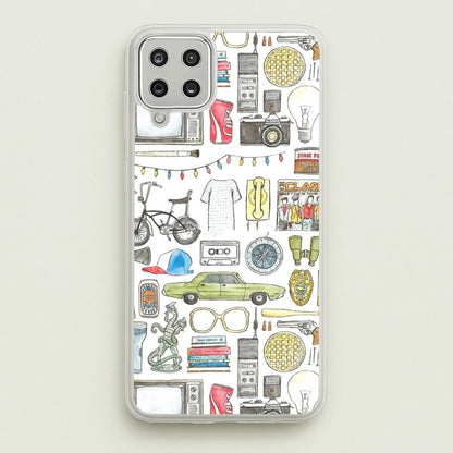 Stranger Objects Illustration  - Stranger Things Phone Case for Galaxy A12