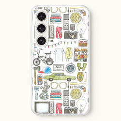 Stranger Objects Illustration  - Stranger Things Phone Case for Galaxy S25 Plus