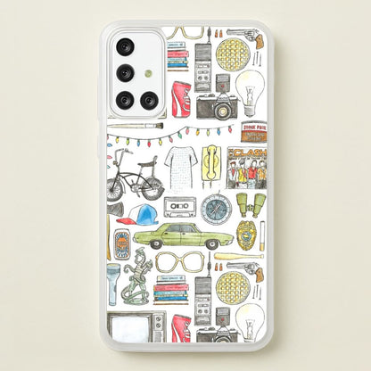 Stranger Objects Illustration  - Stranger Things Phone Case for Galaxy A71