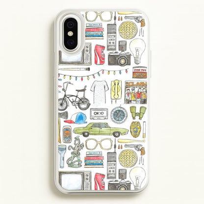 Stranger Objects Illustration  - Stranger Things Phone Case for iPhone XS Max