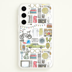 Stranger Objects Illustration  - Stranger Things Phone Case for Galaxy S23 Plus