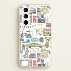 Stranger Objects Illustration  - Stranger Things Phone Case for Galaxy A54